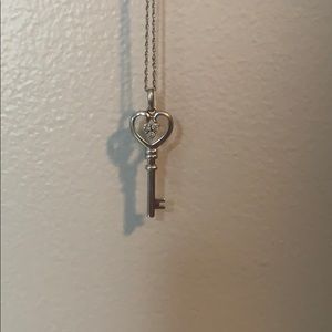 Kay Jewelers diamond and silver necklace